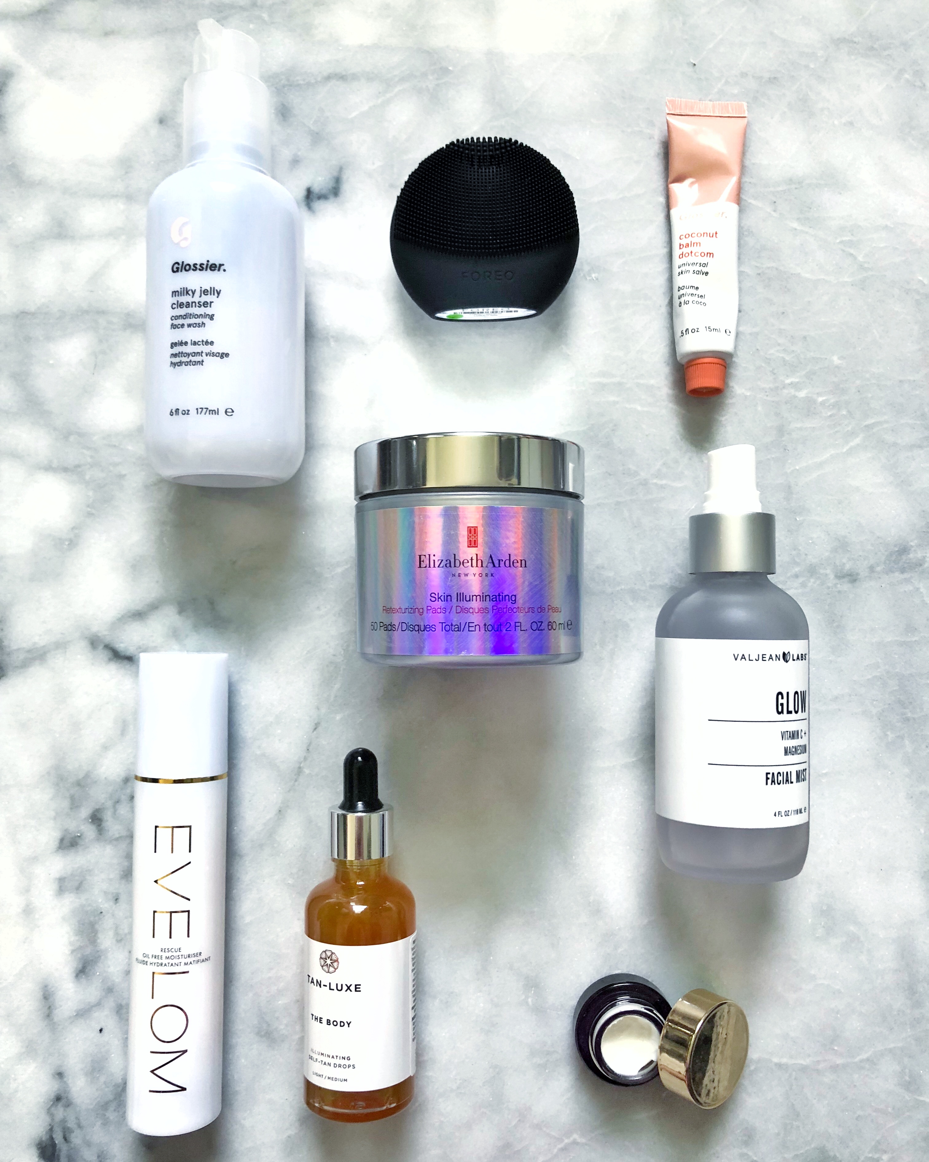 Photo of morning skincare routine products